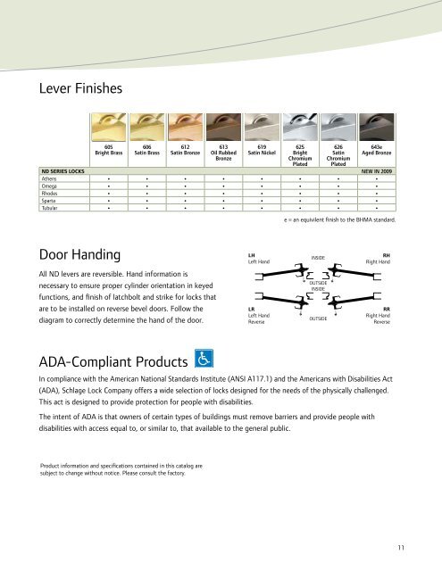 ND-Series Catalog - Ingersoll Rand Security Technologies