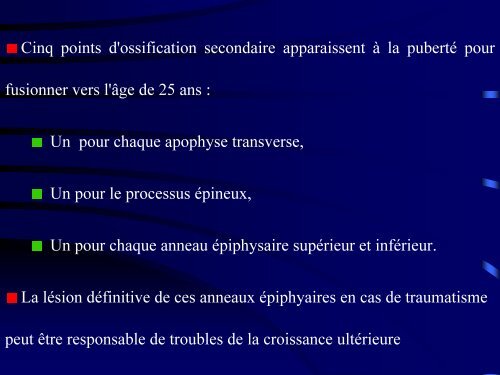 Les traumatismes du rachis de l'enfant