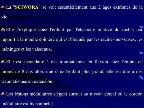 Les traumatismes du rachis de l'enfant