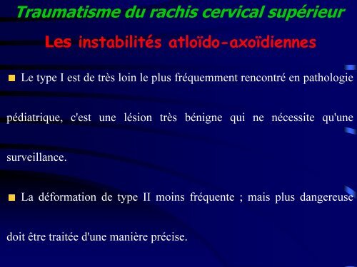 Les traumatismes du rachis de l'enfant