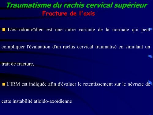 Les traumatismes du rachis de l'enfant