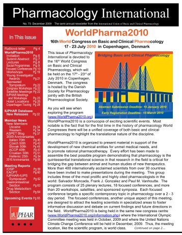 Pharmacology International No. 73 December 2009 - iuphar