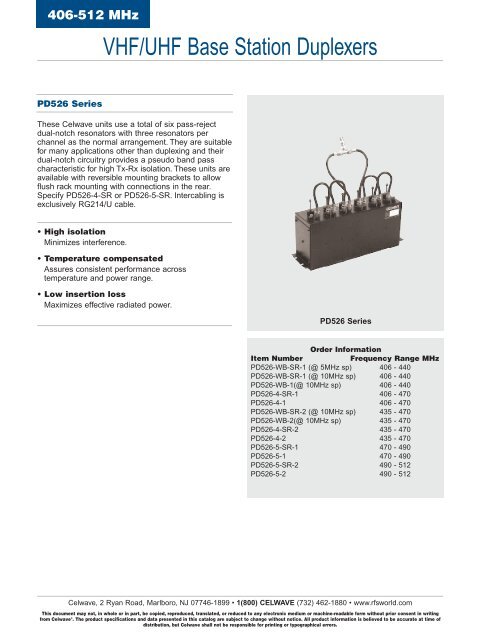 VHF/UHF Base Station Duplexers - OH3TR