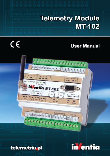 Telemetry Module MT-102 User's Manual - BlueNote Communications