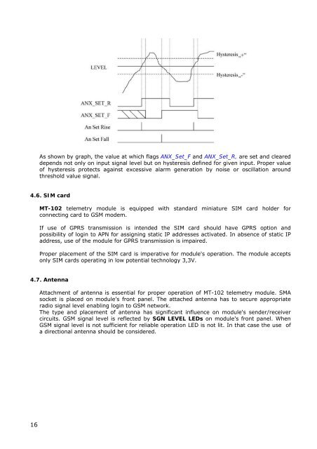 Telemetry Module MT-102 User's Manual - BlueNote Communications