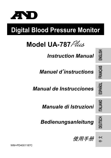 Digital Blood Pressure Monitor Model UA-787 Instruction Manual ...