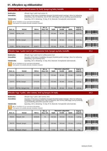 01. Afbrydere og stikkontakter - JO-EL