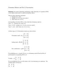 Elementary Matrices and The LU Factorization