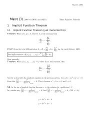 1 Implicit Function Theorem