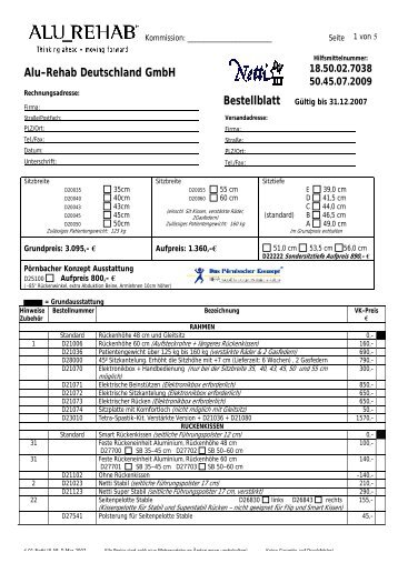 Netti III Bestellblatt