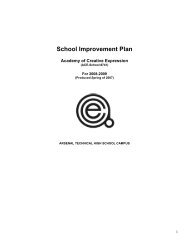 School Improvement Plan - Arsenal Technical High School