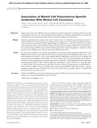 Association of Merkel Cell Polyomavirus â Specific Antibodies With ...