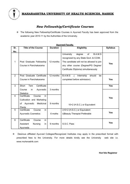 Syllabus of New Post Graduate Certificate Course in Ksharsutra Syllabus of New Post Graduate Certificate Course in Ksharsutra