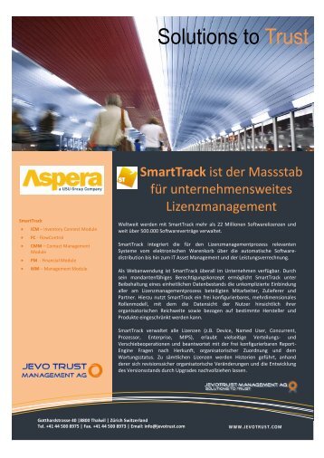 SmartTrack Datasheet - JevoTrust Management AG