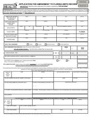 Application for Amendment to Florida Birth Record (PDF)