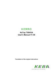 KeTop T50VGA User's Manual V1.50 - Keba