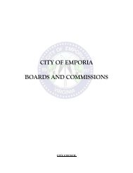 CITY OF EMPORIA BOARDS AND COMMISSIONS - The City of ...