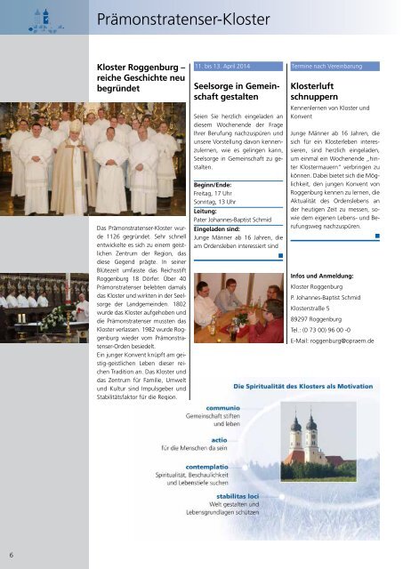 Das Kursprogramm als PDF-Download - Kloster Roggenburg