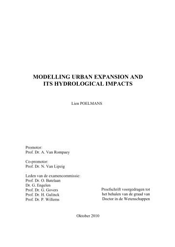 modelling urban expansion and its hydrological impacts - Nationaal ...