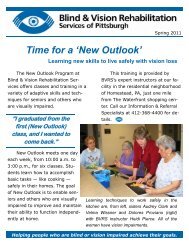 Spring 2011 Newsletter - Blind & Vision Rehabilitation Services of ...