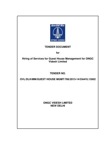 Tender Document - ONGC Videsh Limited