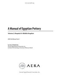 A Manual of Egyptian Pottery - Ancient Egypt Research Associates