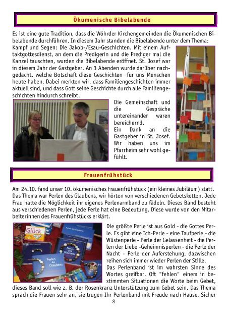 Gemeindebrief Dezember 2009 â€“ Januar 2010 - Zionsgemeinde