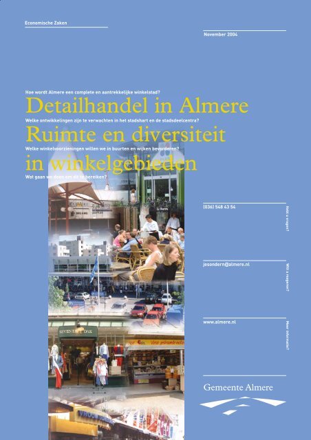 Detailhandel in Almere Ruimte en diversiteit in ... - Gemeente Almere