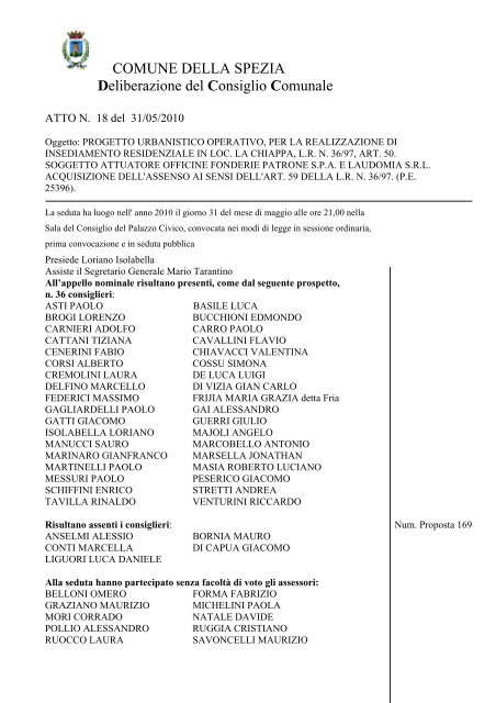 formato PDF dimensione - Comune di La Spezia