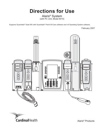 AlarisÂ® System DFU (v9 w-8015).indd - Catholic Health System