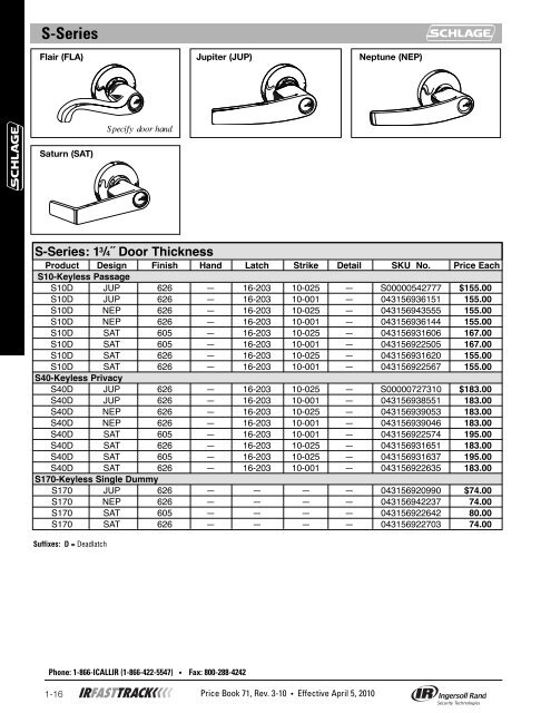 IR Fasttrack April 2010 Pricebook.pdf - Access Hardware Supply