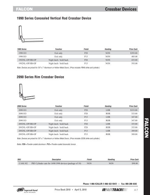 IR Fasttrack April 2010 Pricebook.pdf - Access Hardware Supply
