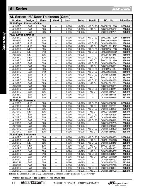 IR Fasttrack April 2010 Pricebook.pdf - Access Hardware Supply