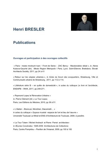 Henri BRESLER - CNRS