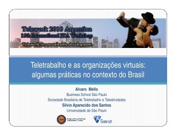 Teletrabalho e as organizações virtuais: algumas ... - Telework 2010