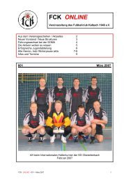 FCK ONLINE Nr. 001, MÃ¤rz 2007 (PDF: 342,0 KB) - FC Kalbach