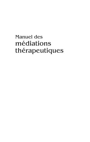 mÃ©diations thÃ©rapeutiques - Dunod