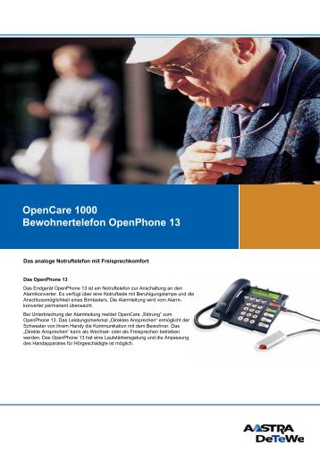 OpenCare 1000 Bewohnertelefon OpenPhone 13 - Aastra