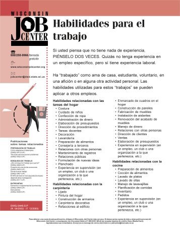 Habilidades para el trabajo - Wisconsin Job Center