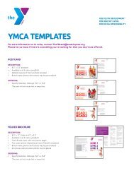 YMCA TEMPLATES - YMCA of Greater Seattle