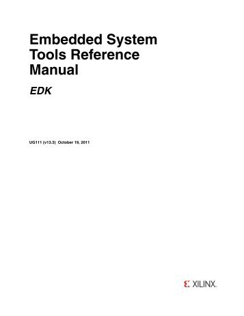 Embedded System Tools Reference Manual - Xilinx