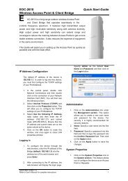 EOC-2610 Quick Start Guide Wireless Access Point & Client Bridge