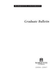 2006-2007 - Marquette University Bulletin