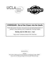 Out of the Closet, Into the Vaults - UCLA Film & Television Archive
