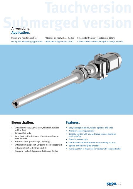 Exzenterschneckenpumpe MX Progressing cavity pump MX