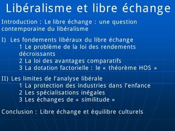 LibÃ©ralisme et libre Ã©change - Laval