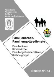 12 Familienarbeit/ Familiengottesdienste