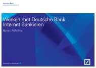 Werken met Deutsche Bank Internet Bankieren