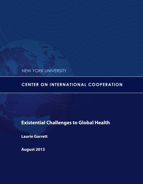 Existential Challenges to Global Health - Center on International ...