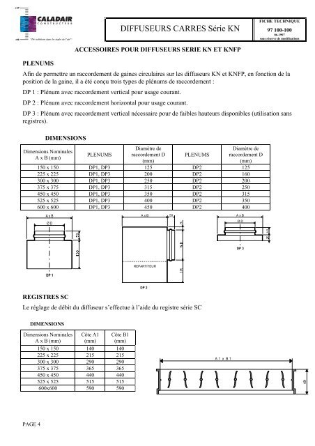 Télécharger : Documentation au format PDF - caladair